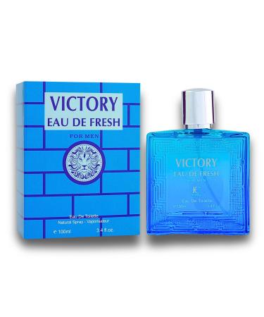 VICTORY EAU DE FRESH EAU DE TOILETTE 3.4 OZ. Woody Aquatic fragrance for men.
