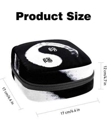 Chinese Yinyang Color Period Bag - Sanitary Napkin Storage & Travel Makeup Pouch - Buy Online on GoSupps.com