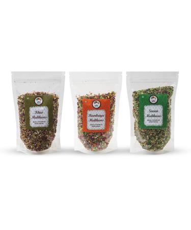 Mr. Merchant Mouth Freshener Combo Khas Mukhwas Bambaiya Mukhwas Savan Mukhwas Candy (Pack of 3) 1.2kg_Packing May Vary