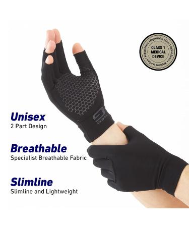 Neo G Arthritis Gloves - Compression Gloves for Men and Women - Joint Pain Relief - Class 1 Medical Device - Large Size 21-23cm - Buy Online on GoSupps.com