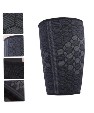Buy 1pc Thigh Protector Sleeve - Nylon Thigh Support Brace 22.3x18cm Black | Ideal Thigh Protective Pad for Injury Recovery - International Shipping Available - Buy Online on GoSupps.com