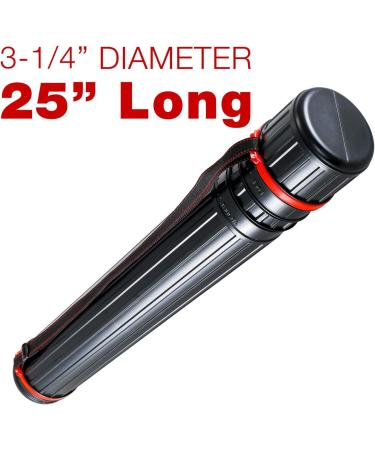 US Art Supply Black Telescoping Drafting Tube - 25-42.5 Length, 3.25 OD, 2.875 ID - Buy Online on GoSupps.com
