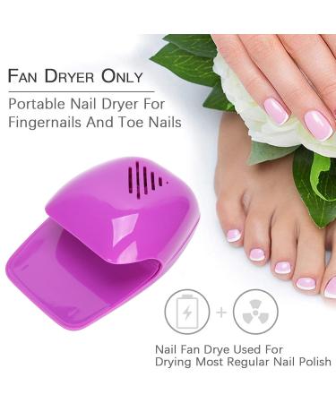 Dryer Fan - Lightweight Nail Polish Blower for Salons Home & Travel (Purple) | Fast International Shipping - Buy Online on GoSupps.com