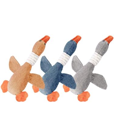 Connextion Dog Toys 3 Pack Indestructible Dog Toys Squeaky Dog Toy Extreme Goose for Strong Chewers