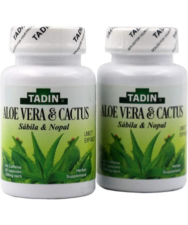 TADIN Aloe Vera & Cactus Capsules - Constipation Relief & Toxin Elimination - 60 Count (2 Pack) - Buy Online on GoSupps.com