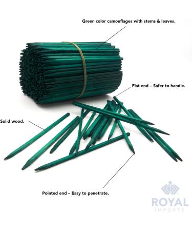Royal Imports 8 Green Wood Plant Stakes Floral Picks - 100 Pack - Buy Online on GoSupps.com