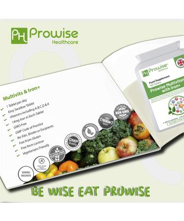 Prowise Multivitamin with Iron 180 Tablets | Immune Support | UK Manufactured - Vegetarian Formula - Buy Online on GoSupps.com