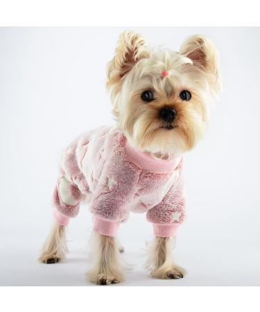 X-Small Pink Dog Fleece Sweater for Small Dogs - Pet Clothes for Puppy Shirt and Fleece Vest - Tiny Dog Sweaters for Extra Small Dogs - Buy Online on GoSupps.com