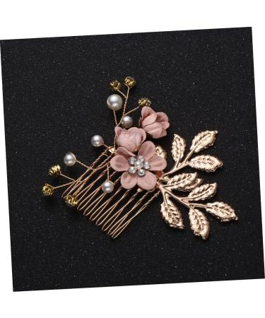DOITOOL Flower Hair Accessories Wedding Hair Comb Pearl Hair Comb Jeweled Hair Combs Crystal Hair Comb Crystal Hair Accessories Hair Side Comb Bridal Side Comb Pink Rhinestones Bride Gem - Buy Online on GoSupps.com