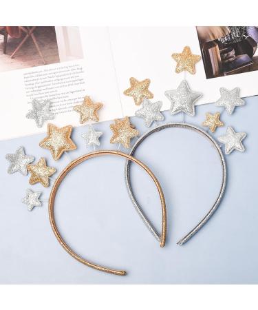 JNAWA 2 Pieces Christmas Glitter Star Headband Shiny Pentagram Headband Princess Glitter Band Hair Accessories for Women and Girls Christmas Cosplay Party - Buy Online on GoSupps.com