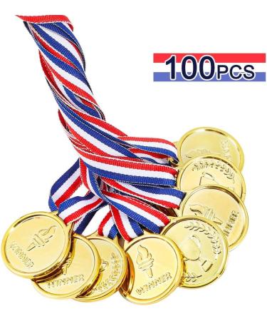Caydo 100-Piece Gold Winner Award Medals for Kids - Plastic Medals for Awards - Buy Online on GoSupps.com