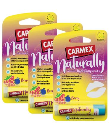 Carmex Carmex Moisturizing and Protective Lip Balm for Dry and Cracked Lips with Sun Protection (3 units berries)