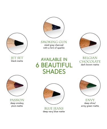 Honeybee Gardens Effortless Gray Charcoal Matte Eye Liner Pencil in Smoking Gun - Long-Wearing with Deep Pigmentation, Gluten-Free, Vegan, Paraben-Free - Buy Online on GoSupps.com