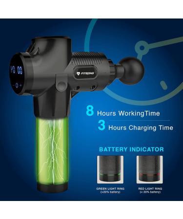 Professional Muscle Massage Gun | 30 Speeds 10 Heads Touchscreen | Noise Suppression for Back & Leg Massage - Buy Online on GoSupps.com