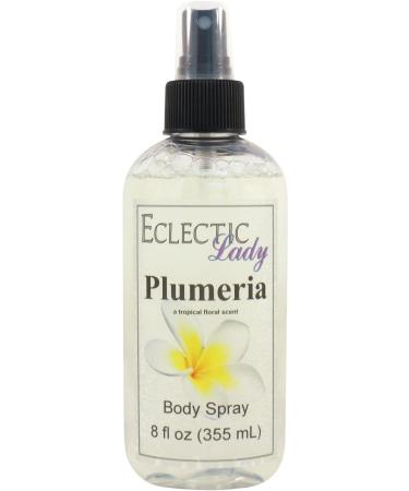 Plumeria Body Spray 8 ounces Body Mist for Women with Clean Light & Gentle Fragrance Long Lasting Perfume with Comforting Scent for Men & Women Cologne with Soft Subtle Aroma For Daily Use 8 Fluid Ounces