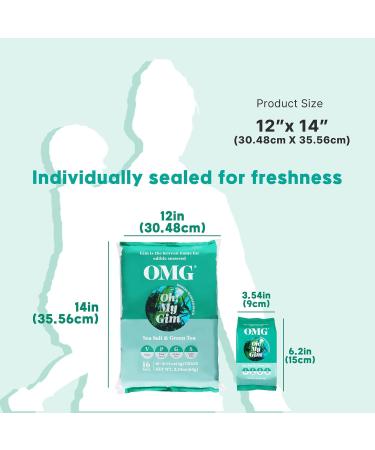 Oh!My Gim Seaweed Snack 16 Pack | Vegan Sea Salt & Green Tea Chips | Premium Dried Algae from South Korea - Healthy Snack Options - Buy Online on GoSupps.com