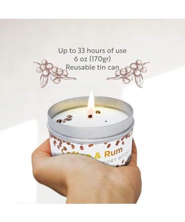 Chandelita Coffee Aroma Candle - Enhance Focus & Well-Being with Light Rum Scent - International Shipping - Buy Online on GoSupps.com