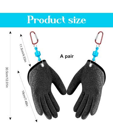 Wzyteu Waterproof Fishing Gloves - Safe Handling for Pike Catfish and More | 1 Pair with Magnetic Buckles - Buy Online on GoSupps.com