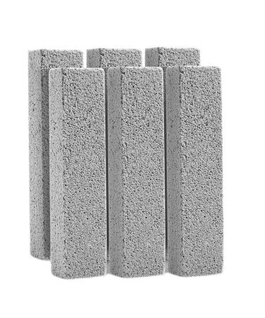 6 Pack Pumice Stone Toilet Bowl Cleaner Pumice Stone for Toilet Remove Toilet Bowl Hard Water Rings Calcium Buildup Pumice Cleaning Brick Cleaning Block (Gray) toilet cleaner tablets