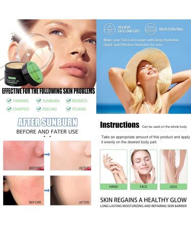 Domality 2pcs Shine Brown Tanning Gel & Aloe Vera Gel Set Tanning Accelerator Cream for Outdoor Sun and Sunbeds Dark Tanning Gel & After Sun Care Set for Achieve Natural Healthy Tan Skin - Buy Online on GoSupps.com