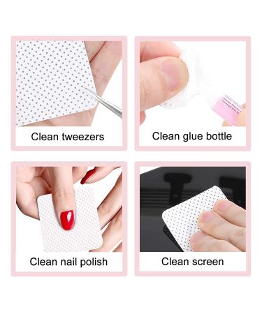 400 PCS Lash Extension Glue Wipes - TEOYALL Lint Free Cleaning Pads for Beauty Salons (White) - Buy Online on GoSupps.com