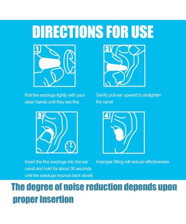 Soft Foam Earplugs (12 Pairs) with Case | Noise Reduction for Sleep Travel Concerts & More | SNR 38dB - Blue/Orange - Buy Online on GoSupps.com