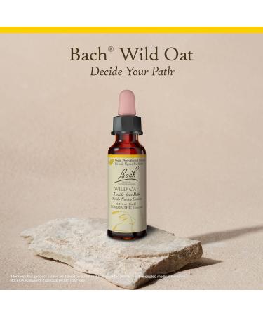 Bach Original Flower Remedies, Wild Oat (Non-Alcohol Formula) - Decide Your Path - Natural Homeopathic Flower Essence for Emotional Balance - Vegan, Gluten Free, Sugar Free - 10mL Dropper - Buy Online on GoSupps.com