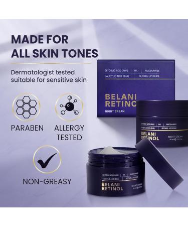 ABERA Belani Retinol Cream for Face Facial Moisturizer with Collagen and Hyaluronic Acid Anti-Wrinkle Reduce Fine Lines Night Anti-Aging Cream For Women (1.01 Fl Oz) (3 Boxes) - Buy Online on GoSupps.com