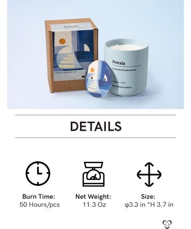 Strong Scented Sandalwood Candle - 11.3 Oz | 50 Hours Burn Time | Elegant Home Decor & Gift for Women - Buy Online on GoSupps.com