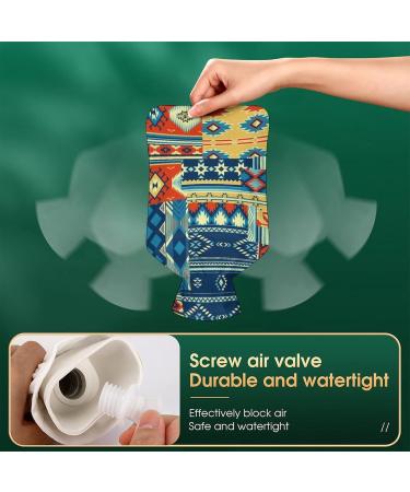 Ethnic Hot Water Bottle with Plush Cover - Hand Warmer for Adults & Children | 26.5x15.3cm - Perfect for Winter Comfort - Buy Online on GoSupps.com