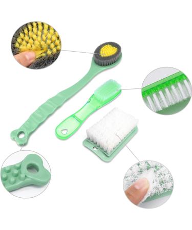 QiCheng&LYS Long Handle Hand Shower, Bath, Shoe, Laundry & Board Brush Set (Green, 2PCS) - Buy Online on GoSupps.com