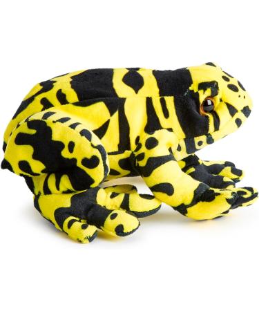 Zappi Co 100% Recycled Plush Poison Dart Frog Toy - 20cm - Yellow/Black - Eco-Friendly Stuffed Animal for Newborns - Buy Online on GoSupps.com