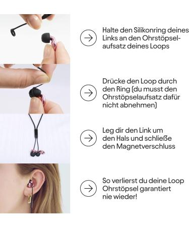 LOOP Link Security Cordel | Official Magnetic Security Cord for Loop Earplugs | Compatible with Quiet Engage Experience | Speckled Lilac - Shop Internationally! - Buy Online on GoSupps.com