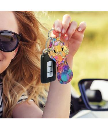 Poceacles chapstick keychain for women girls bulk pouch for lipstick lip balm shiny wrist strap colorful bubbles Colorful bubbles. - Buy Online on GoSupps.com