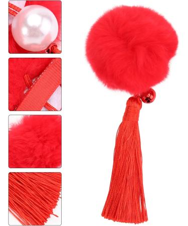 FOYTOKI 1 Pair Children's Hair Accessories Tassel Headwear Chinese ' Headdress Hair Clip Chinese Clothing Bow Headdress New Year Girl Hair Clip Hair Loop - Buy Online on GoSupps.com