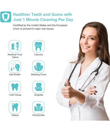 Voinee Care Wireless Oral Irrigator - Professional Munddusche with 5 Cleaning Modes 6 Pressure Levels & 5 Nozzles | IPX7 Waterproof Tooth Cleaner - Shop Now! - Buy Online on GoSupps.com