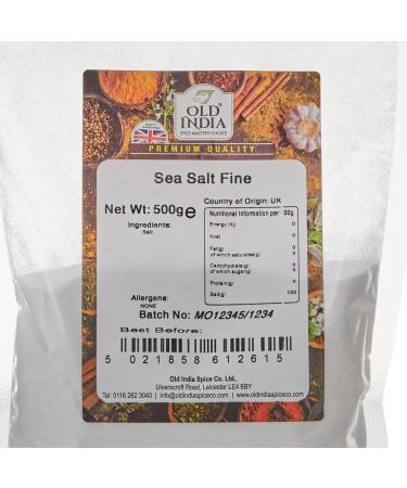 Old India Fine Sea Salt 500g - Pure and Natural Salt for Cooking and Seasoning - Buy Online on GoSupps.com