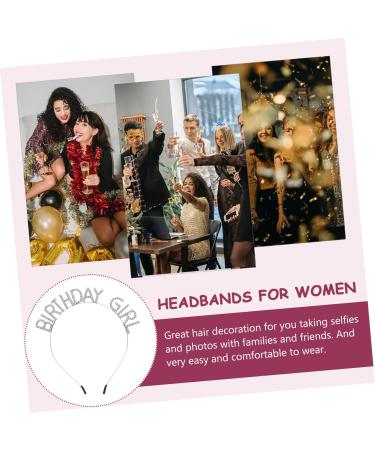 Mikinona Headband Jewelry Birthday Hair Accessories Birthday Headbands for Adults Birthday Rhinestone Headband Rhinestone Headband for Birthday Women's Zinc Alloy Props Three-dimensional - Buy Online on GoSupps.com