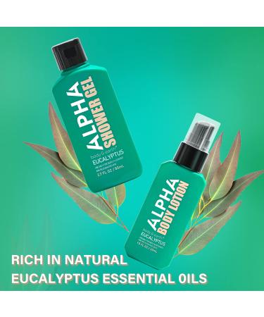 Mens Spa Gift Set with Eucalyptus Scent - 6 Piece Bath Set for Men - Shower Gel, Body Lotion, Shampoo Bar, Face Wash - Perfect Birthday Gift for Men - Travel Bag Included - Buy Online on GoSupps.com