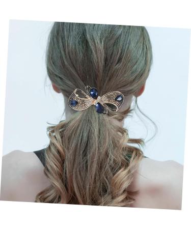 FRCOLOR Metal headgear ponytail hair accessories fashionable and versatile Miss bow tie rhinestones French french hair pin hair pins bow clips for hair Holder dense alloy - Buy Online on GoSupps.com