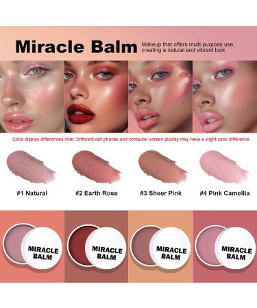 Radiant Glow Shimmering Miracle Balm - Multi-Use Highlighter Cream for Natural Radiance | Glitter for Face Lips & Body | Moisturizing Formula Perfect for Cheeks & Eyes (4# Pink Camellia 85g) 4# Pink Camellia 85 g (Pack of 1) - Buy Online on GoSupps.com