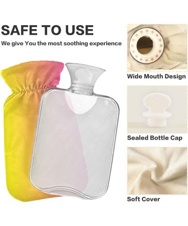 Buy Yellow Pink Gradient Hot Water Bottle with Cover - 1L for Pain Relief & Hand Warming | International Shipping Available - Buy Online on GoSupps.com