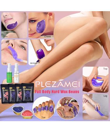 Bouvetan Waxing Kit for Women - 14oz Hard Wax Beads - Full Body Hair Removal - Painless & Easy Brazilian Wax Kit - Lavender Scent - Buy Online on GoSupps.com