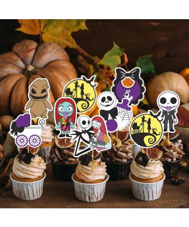 40Pcs Nightmare Before Christmas Baby Shower Cupcake Toppers Nightmare Before Christmas Cupcake Decorations Nightmare Before Christmas Baby Shower Decorations Nightmare Before Christmas Halloween Black - Buy Online on GoSupps.com