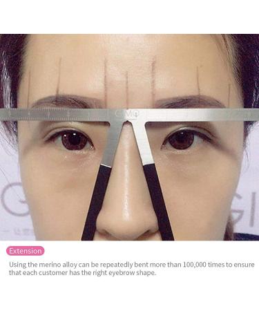 3-Point Eyebrow Ruler Stencils for Permanent Tattooing - Reusable Balance Extension Tool - Buy Online on GoSupps.com