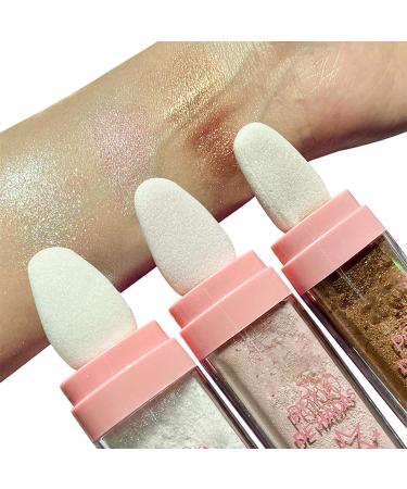 Jutqut Highlighter Patting Powder - Body Shimmer Makeup Stick (02 Fairy Pink) - Buy Online on GoSupps.com
