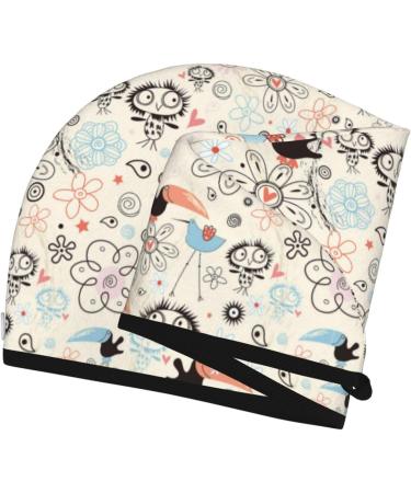 Funniest Birds Microfiber Hair Towel - Super Absorbent Coral Velvet Wrap for Long Curly & Thick Hair - Quick Dry Hair Cap for Women - Buy Online on GoSupps.com