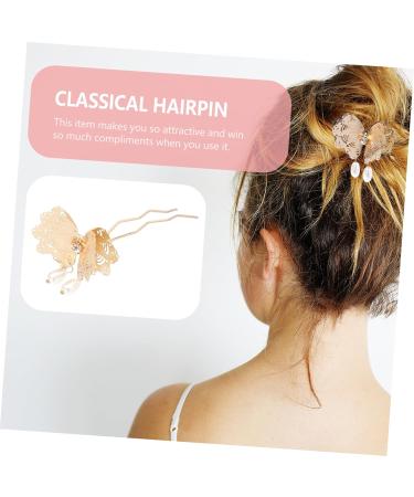 Didiseaon 1pc Metal Butterfly Hairpin Tiara Japanese Hair Pin Hair Clip Hair Chopsticks Chinese Headdress Decor Bridal Wedding Hair Chinese Style Hair Accessory Hair Stick Pin - Buy Online on GoSupps.com