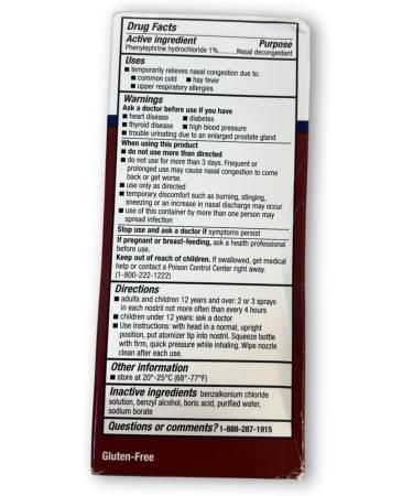 Nasal Spray Decongestant- Fast Acting 1 Fl. Oz (Pack of 1) Boxed by Fusion Shop Store - Buy Online on GoSupps.com