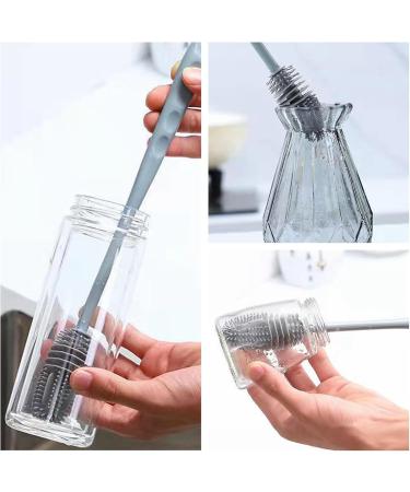 Baby Bottle Brush Long Silicone Bottle Brushes for Cleaning Extra Long Handled Baby Water Bottle Cleaner Brush for Thermos Kettles Water Bottle Brushes for Cleaning for Kitchen Restaurant - Buy Online on GoSupps.com